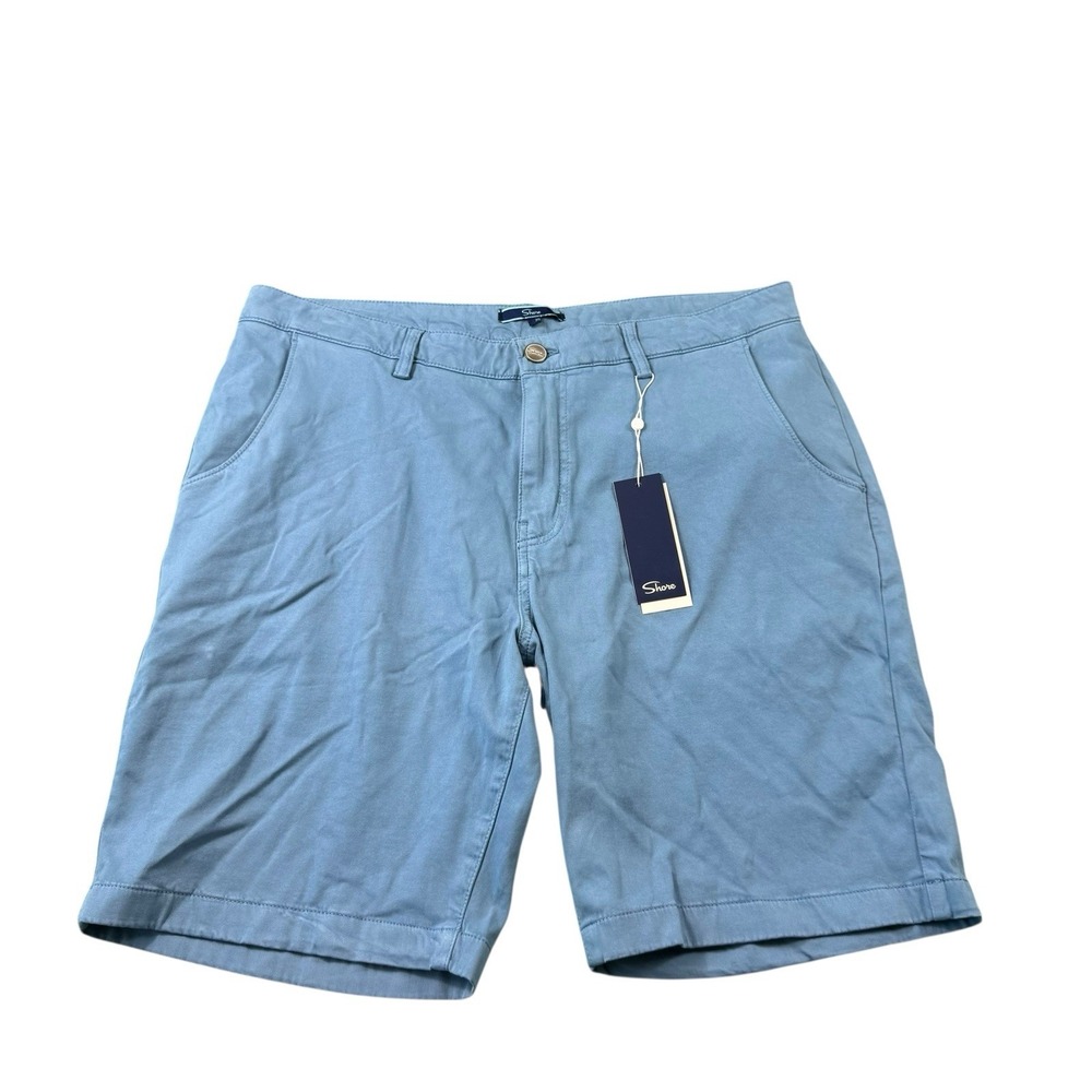 Shore Blue Shadow Cotton Mens 9 Inch Bowen Shorts Size 35 SM580SH-9 NWT